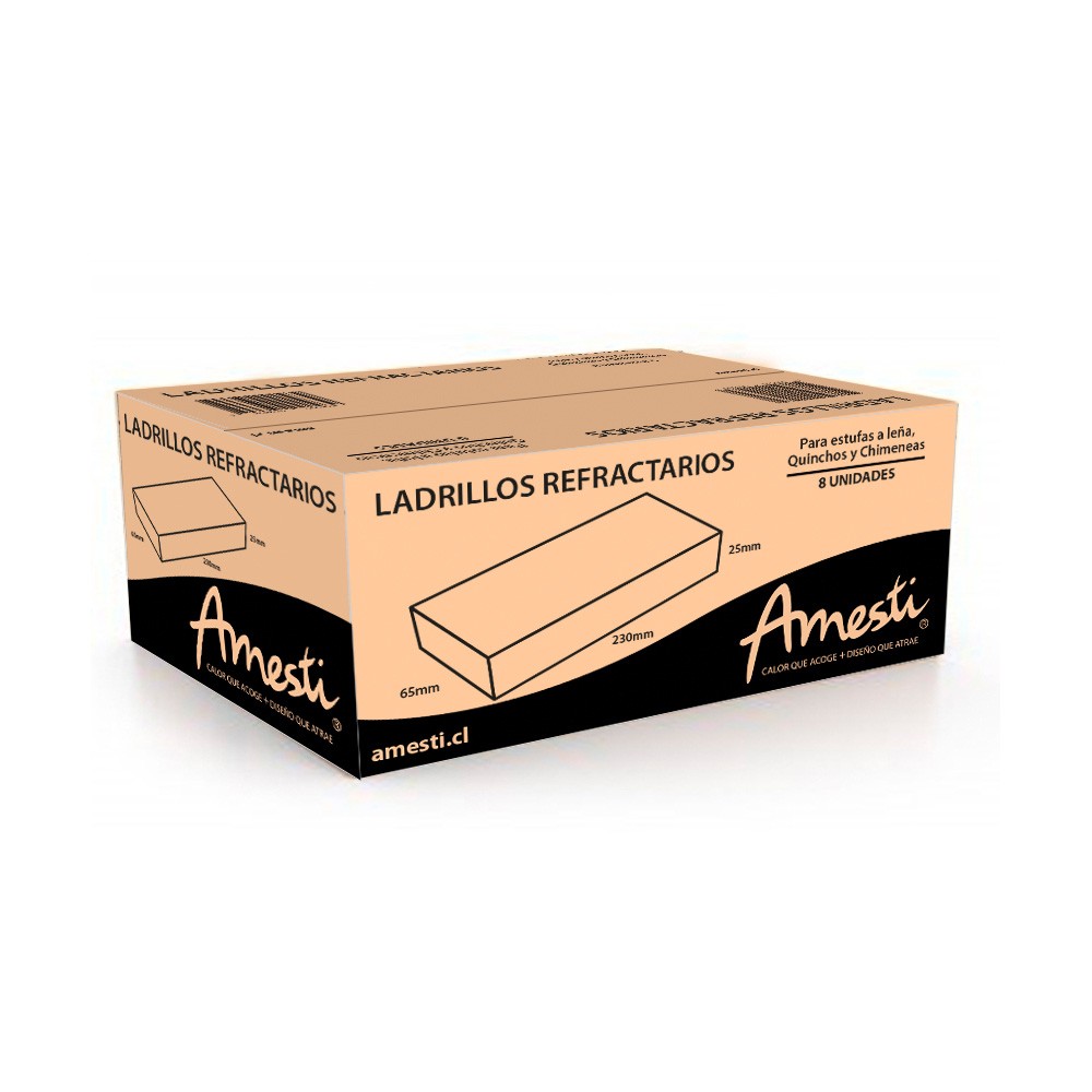 Ladrillo Refractario 230x65x25mm (Pack 8 uds)