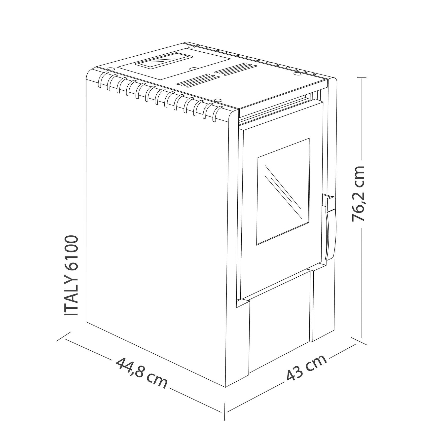 Estufa a pellet Amesti ITALY 6100