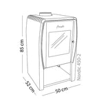 Estufa a leña Amesti Nordic 450