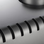 Detalle de parte superior. Estufa a leña Nordic 360 Charcoal.