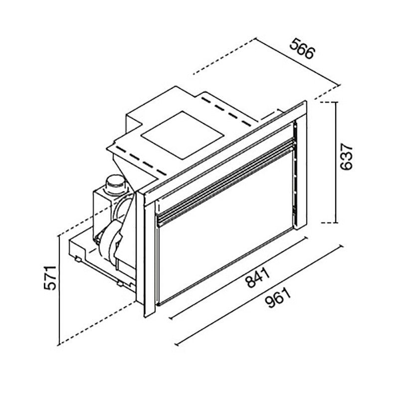 Chimenea a Pellet Inserto 950 Crystal