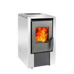 Estufa con temporizador. Pellet ITALY 6100 Blanco Invierno.