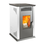 Pellet Italy 8100 Plus Blanco. Estufa Amesti grande.