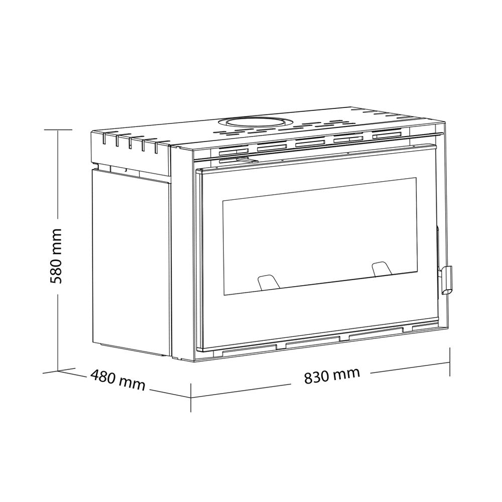 Chimenea Amesti Inserto 800 Palladio