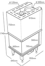 Dimensiones de Chimenea Inserto Trifacial.