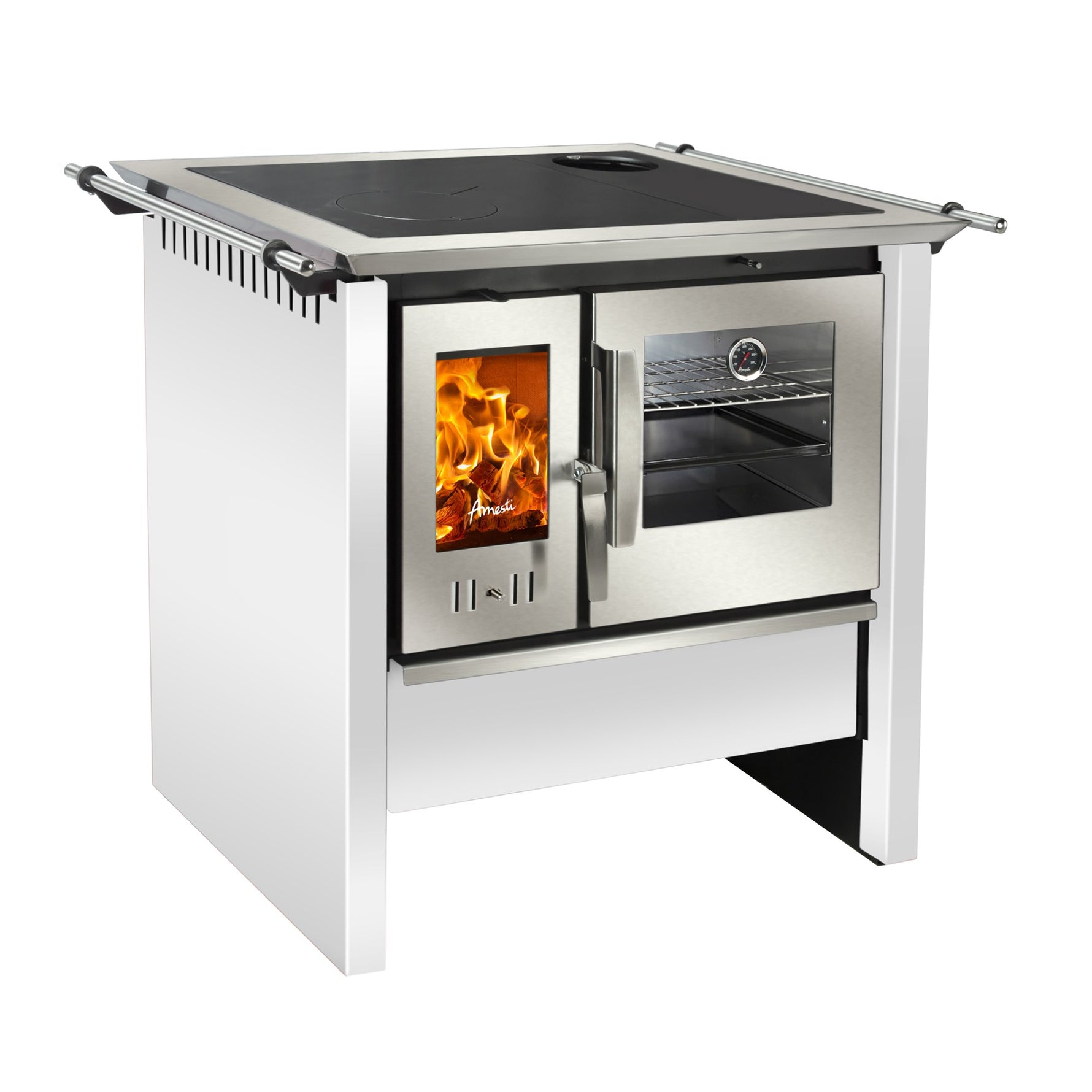 Cocina a leña Amesti Allegra Blanco Invierno