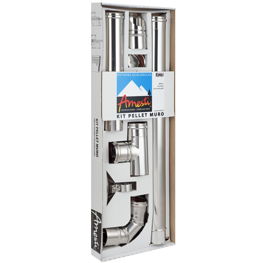 Kit de Instalación Inox Muro Pellet