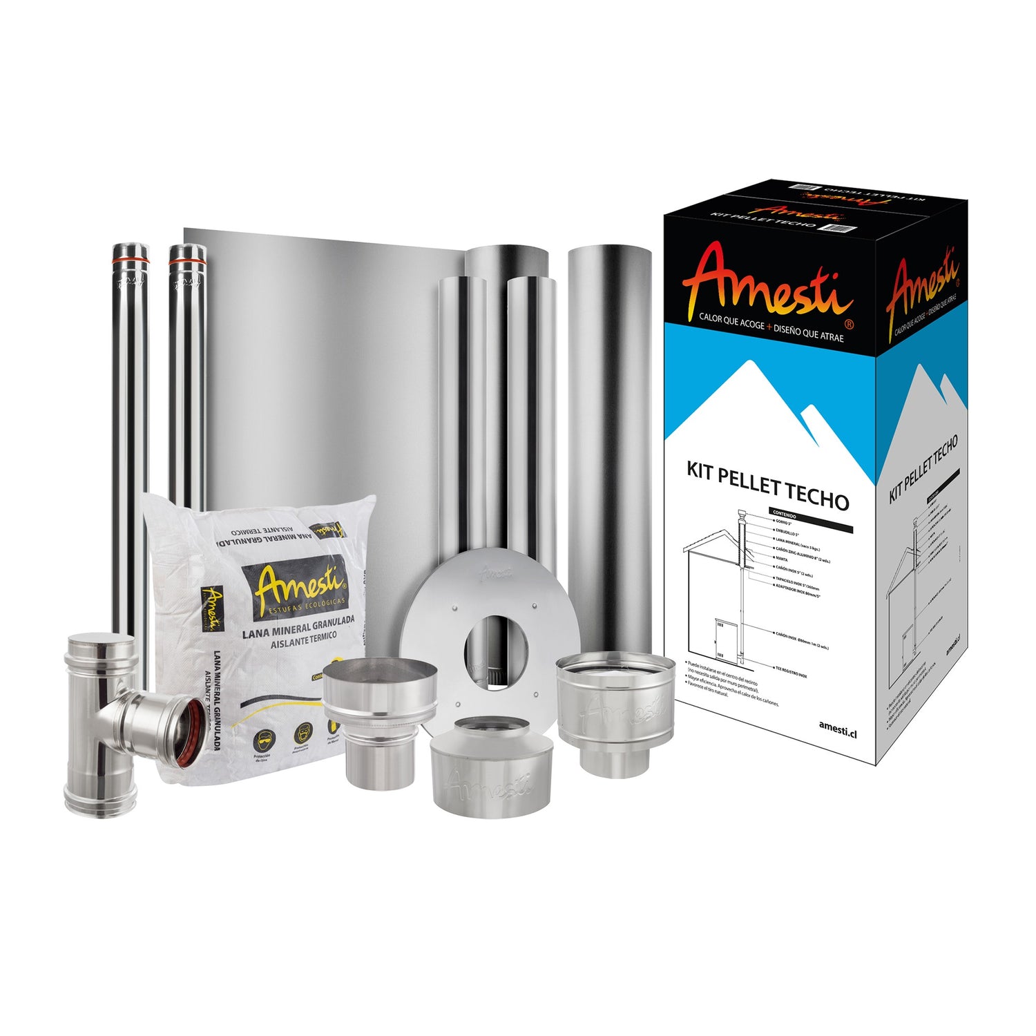 Kit de Instalación Inox Techo Pellet
