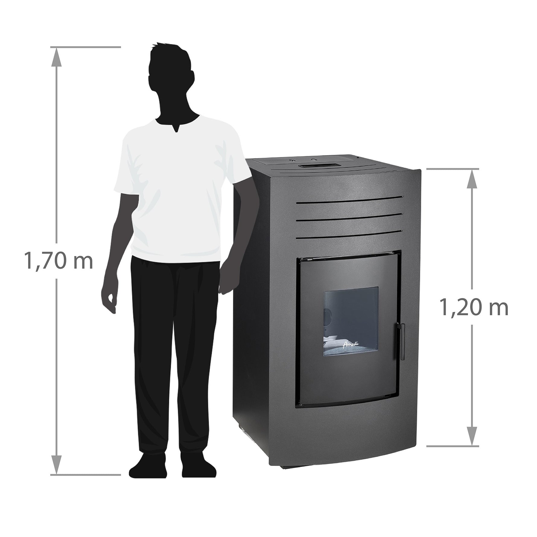Termoestufa a pellet Verona Hydro 23 - Amesti