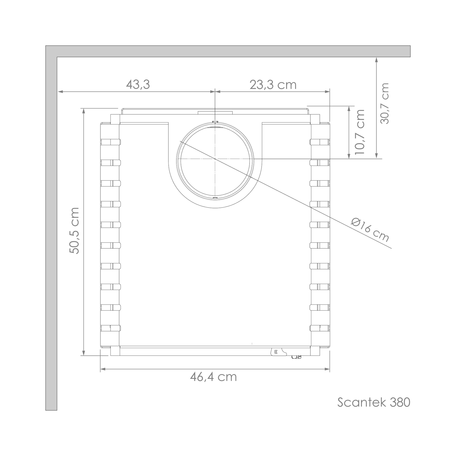 Estufa a leña Amesti Scantek 380
