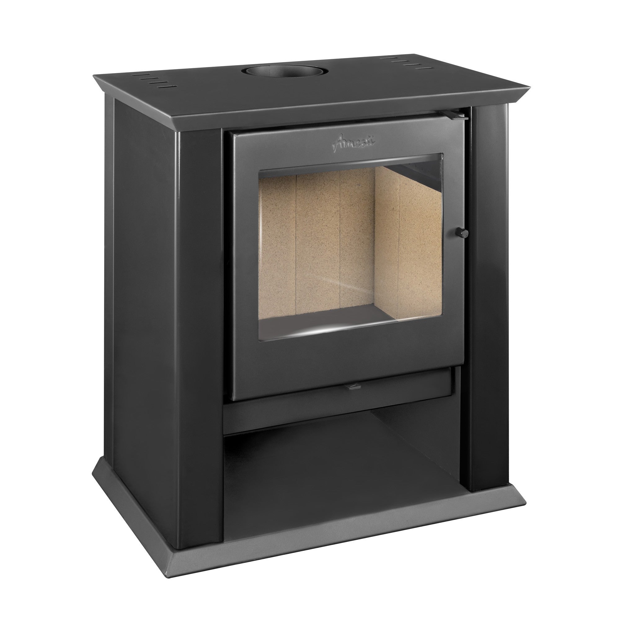 Estufa a Leña Classic 500 Negro Satinado | Amesti