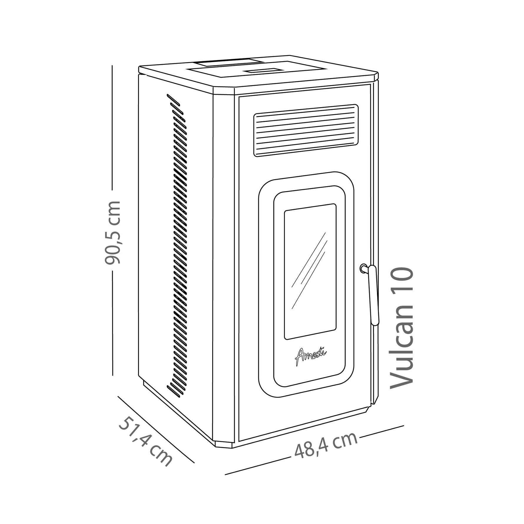 Estufa a pellet Amesti Vulcan 10