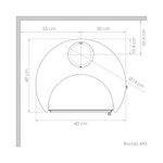 Distancia de seguridad, instalación, Estufa a Leña Amesti Rondo 490