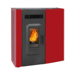 Estufa a pellet alta potencia Slim 9000 Roja