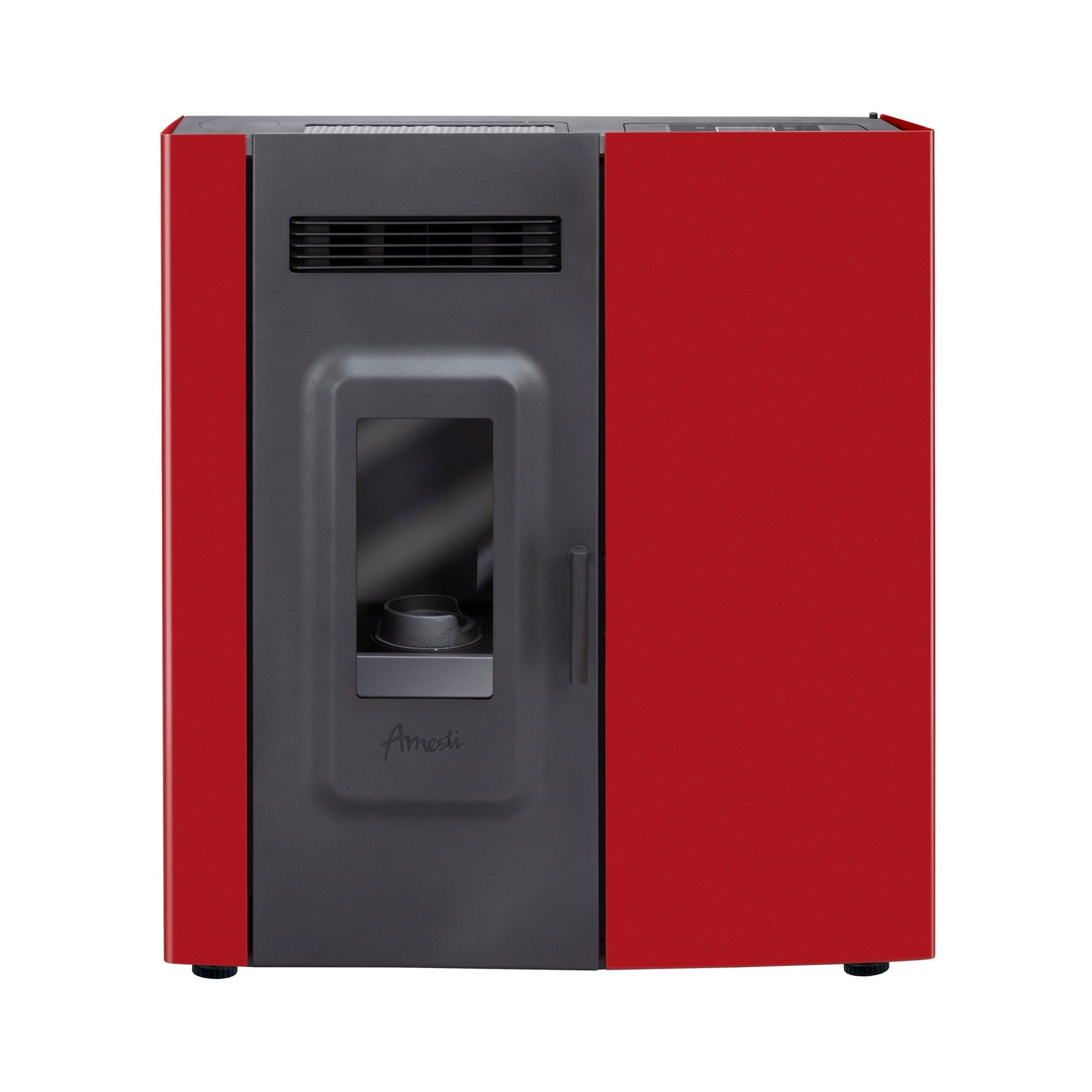 Estufa a pellet alta potencia Slim 9000 Roja