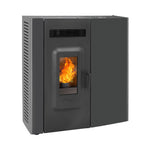 Estufa a pellet alta potencia Slim 9000 negra