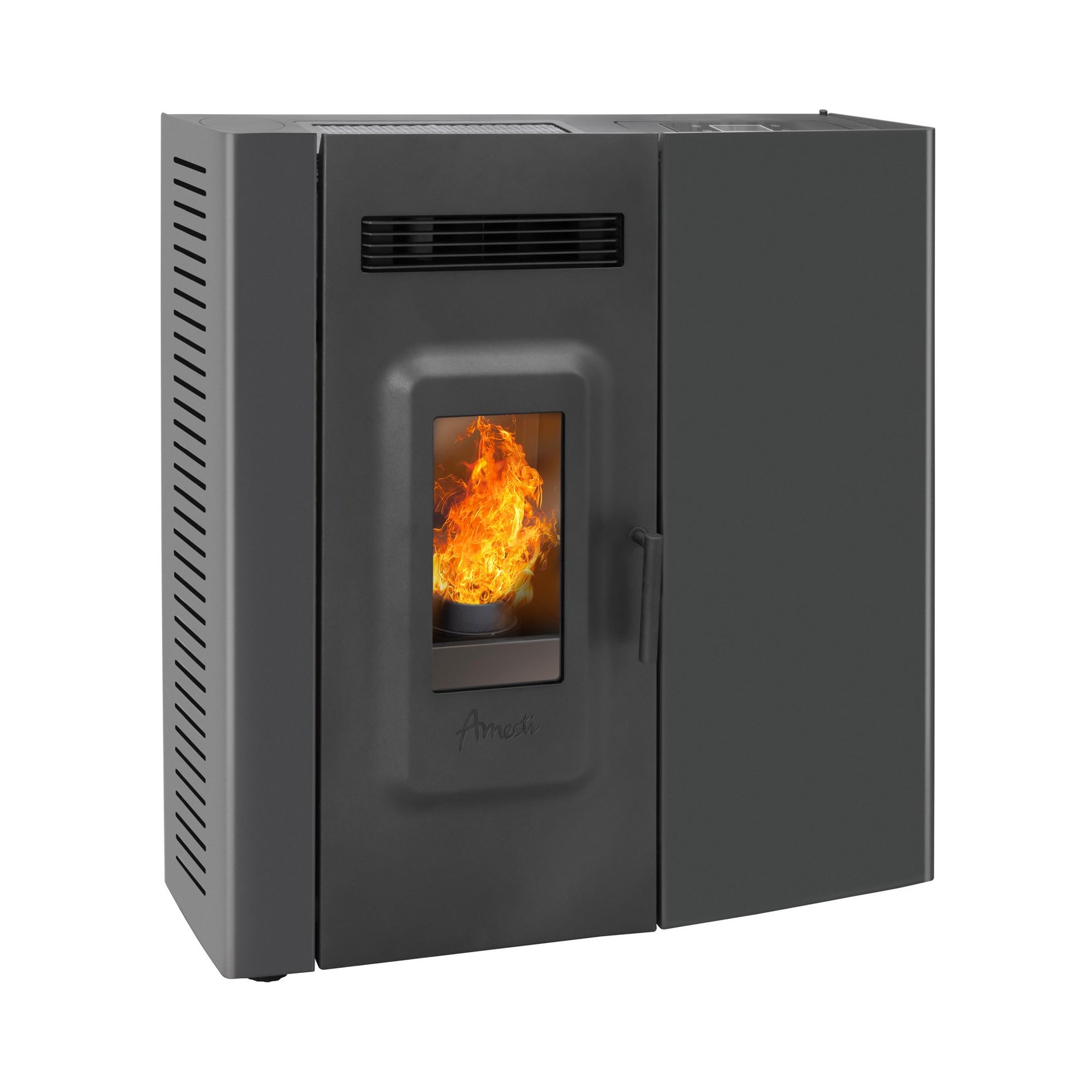 Estufa a pellet alta potencia Slim 9000 negra