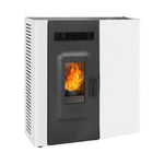 Estufa a pellet alta potencia Slim 9000 blanca