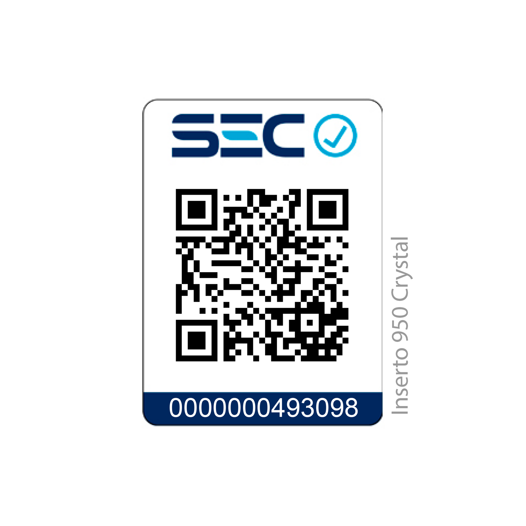 QR SEC Inserto 950 Crystal - Amesti