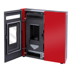 Estufa a pellet alta potencia Slim 9000 Roja