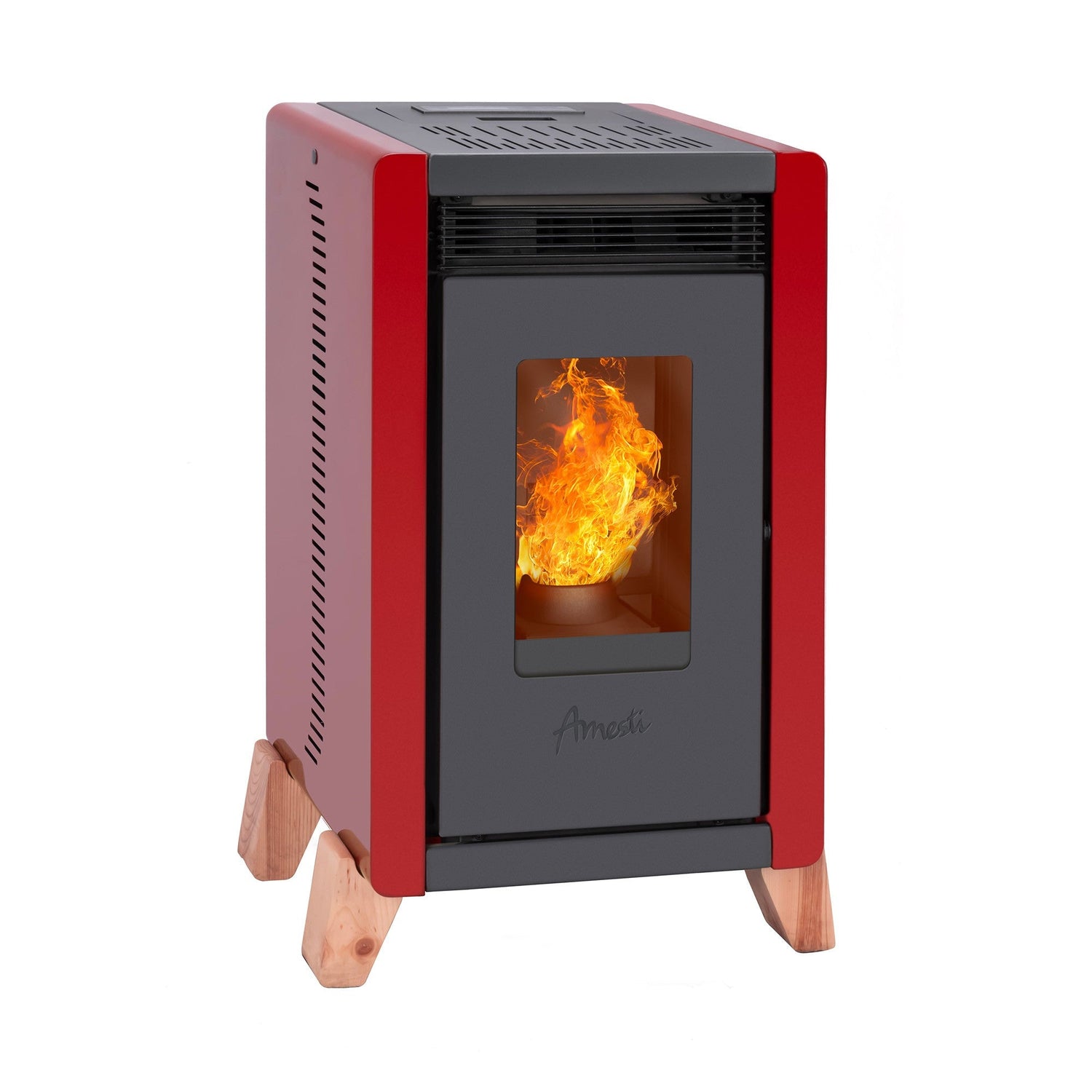Estufa a pellet Amesti Bambu 6000 rojo