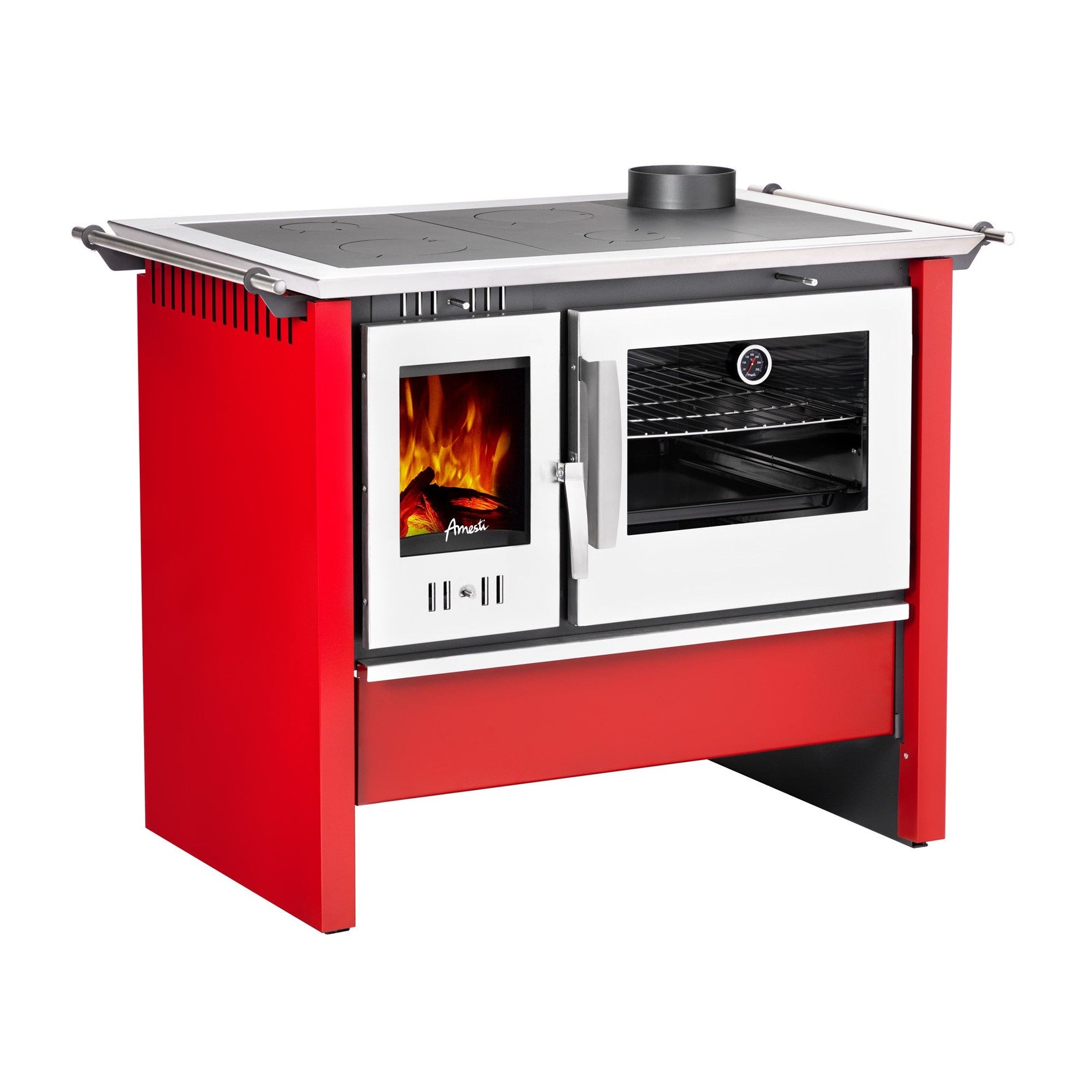 Cocina a leña Amesti Allegra XL Rojo Italiano