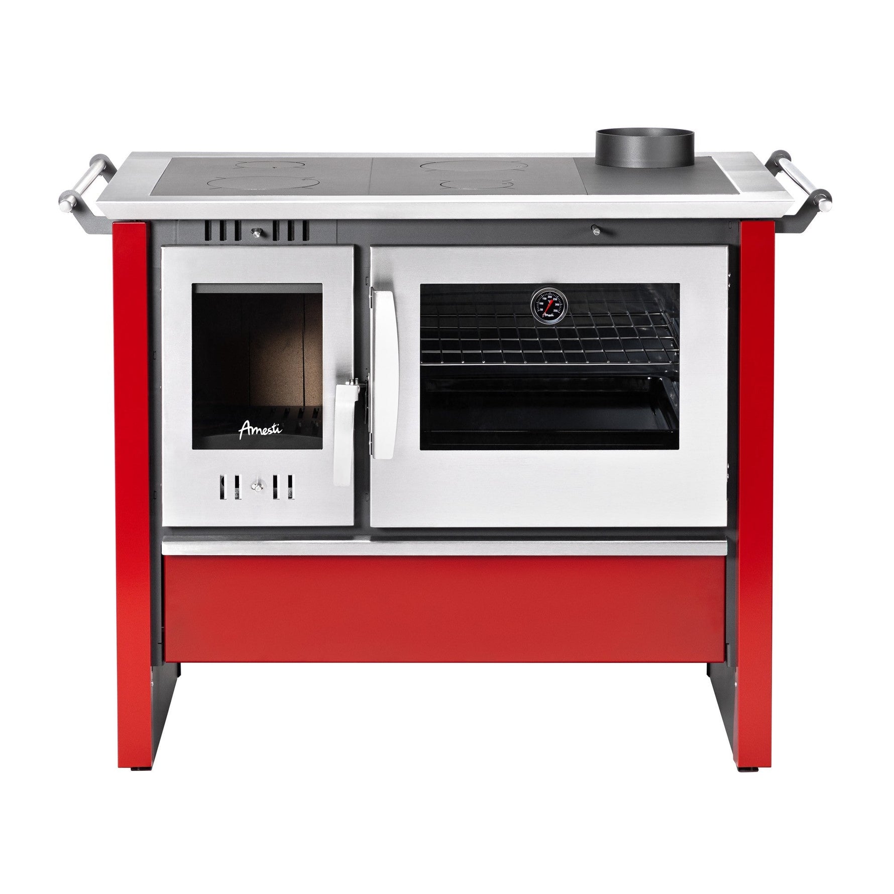 Cocina a leña Amesti Allegra Rojo Italiano