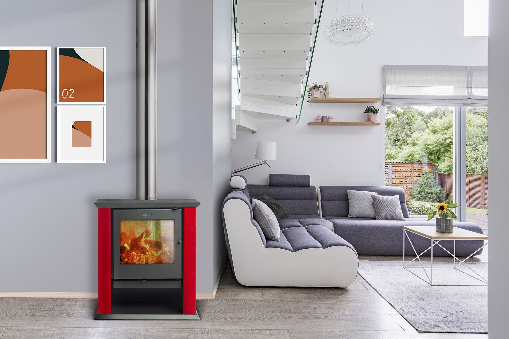Estufa a leña Amesti Classic 500