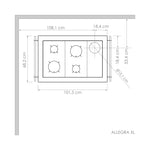Distancias Cocina a leña Amesti Allegra XL