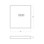 Templador mineral Rondo 450 Amesti 248x268x25mm