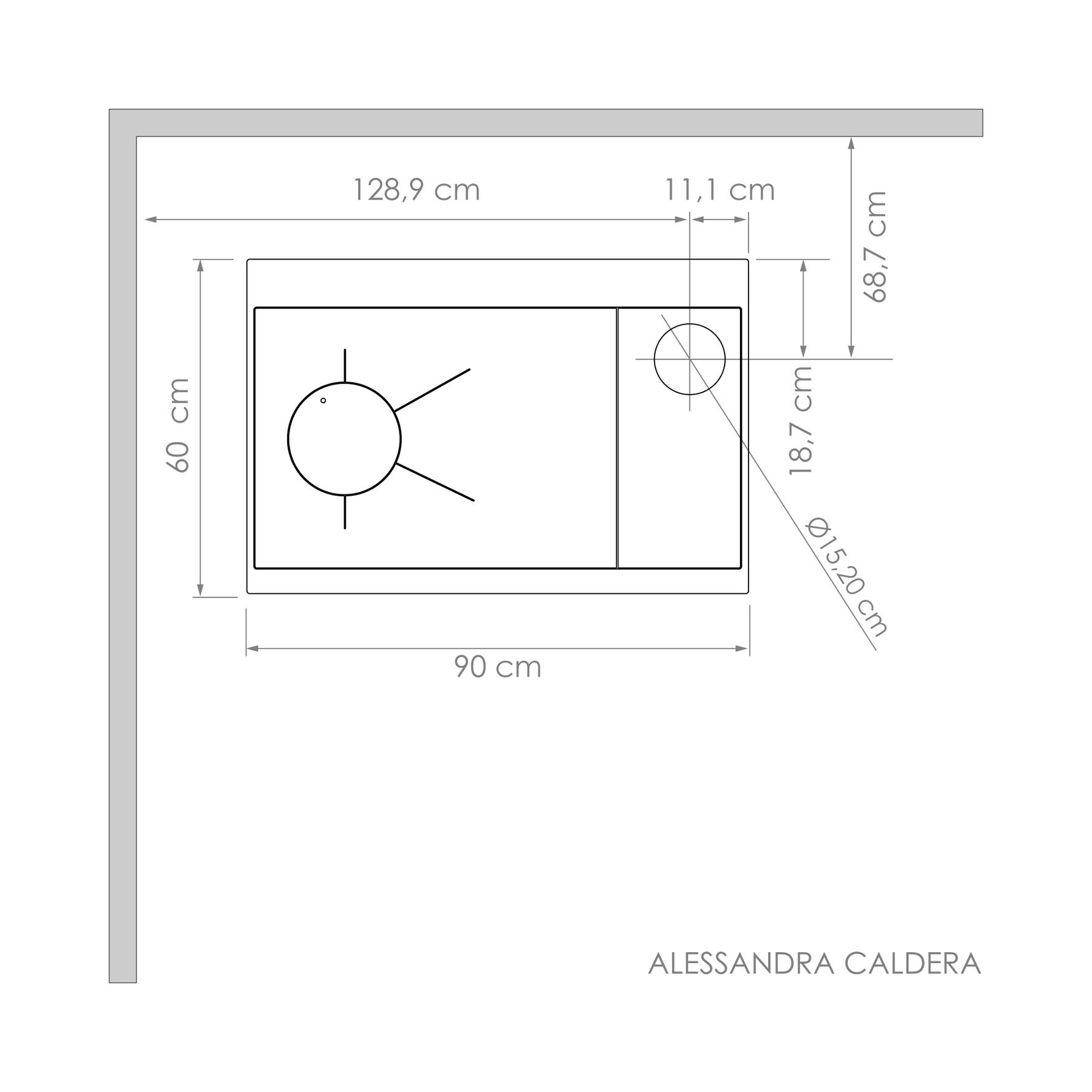 Distancias - CALDERA COCINA ALESSANDRA