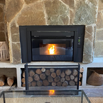 Chimenea a Pellet Inserto 950 crystal ambiente real