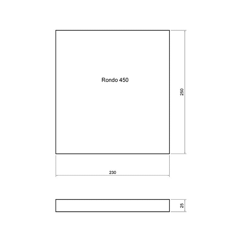 Templador Mineral Rondo 450 250x230x25mm