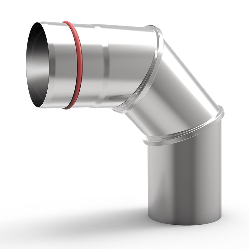 Codo pellet 90º X 80mm INOX