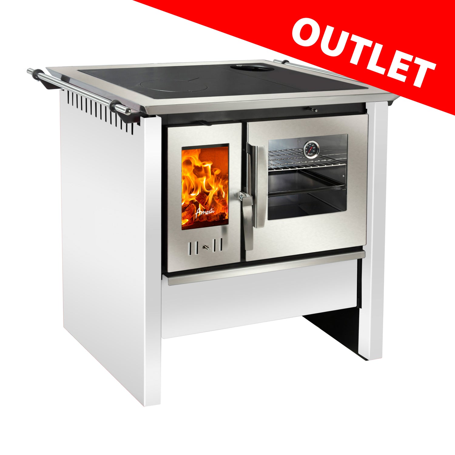 Cocina Leña Allegra Inox OUTLET MEDIO