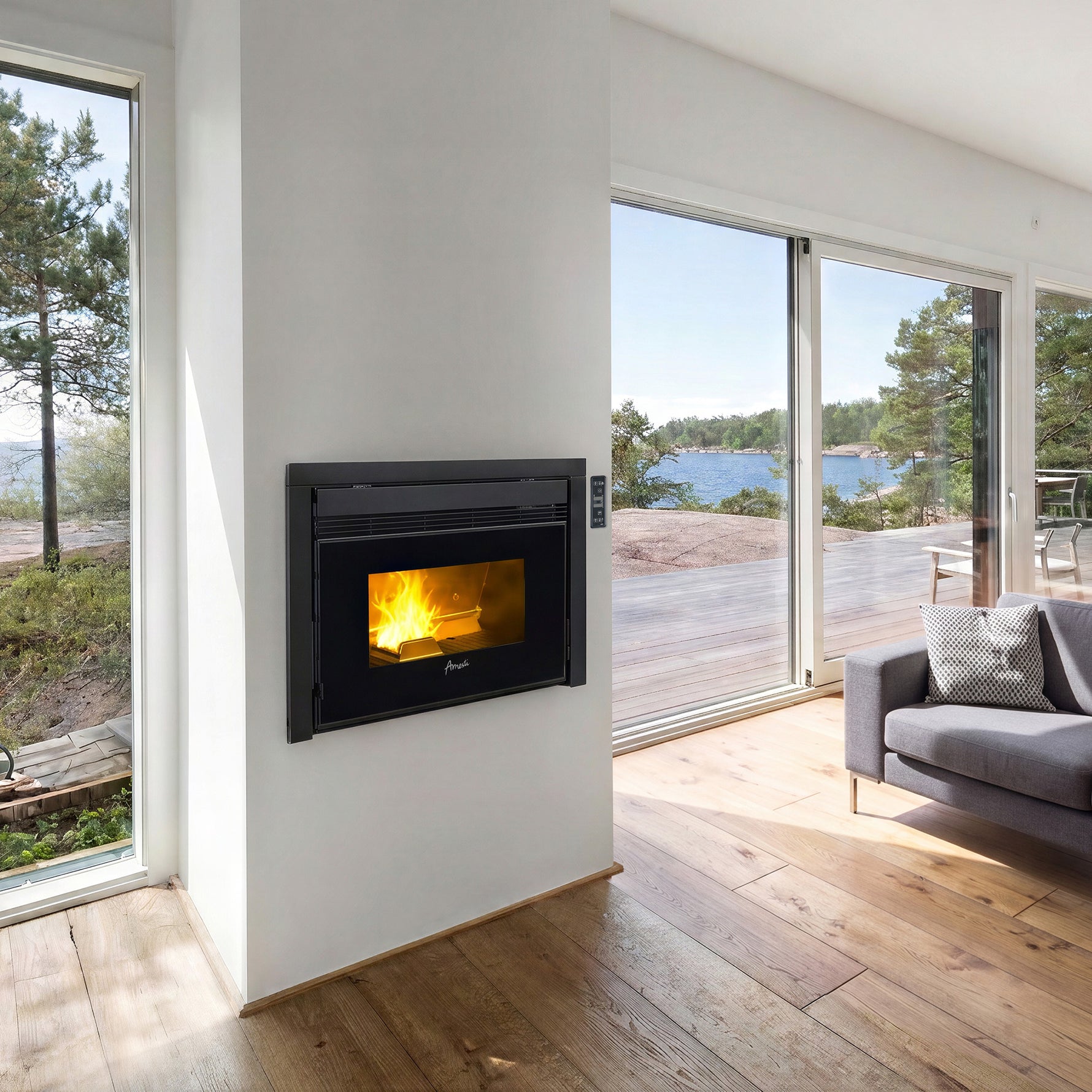 Ambiente Chimenea a pellet - Inserto 950 Crystal - Amesti