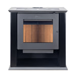 Estufa a Leña Classic 600 negro frontal - Amesti
