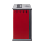 Estufa a Leña Classic 600 rojo lateral - Amesti