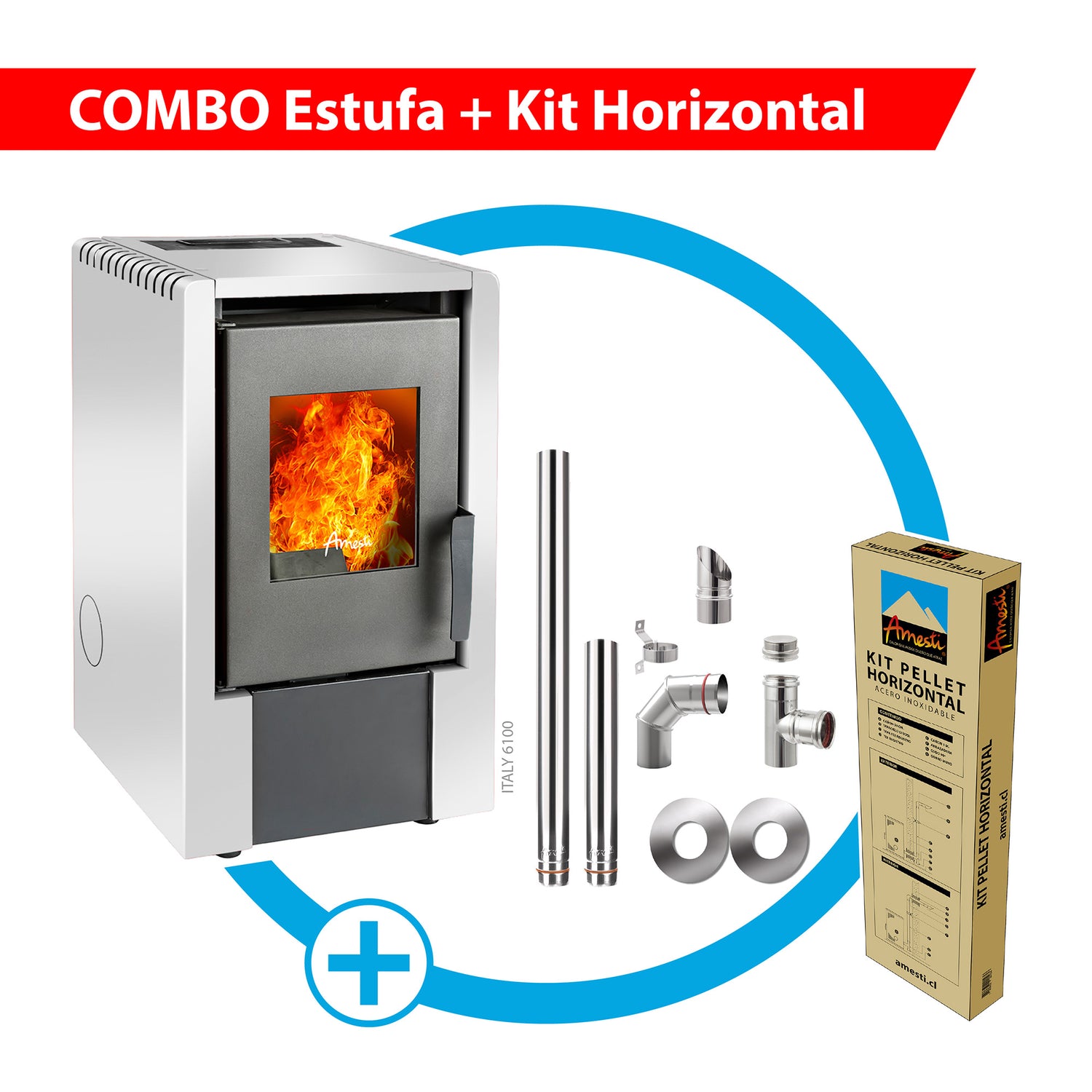 Combo Italy 6100 + Kit de instalación horizontal
