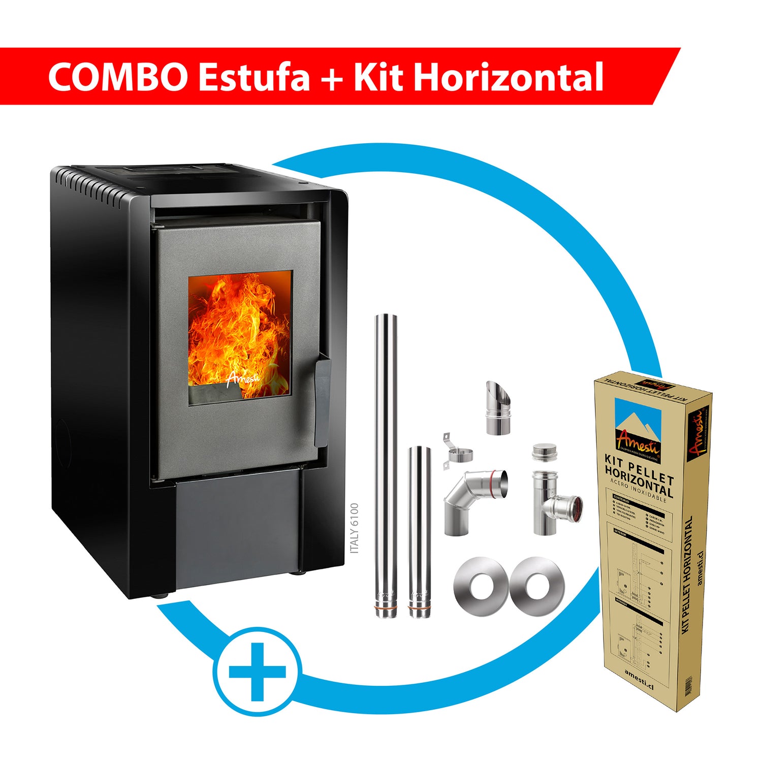 Combo Italy 6100 + Kit de instalación horizontal