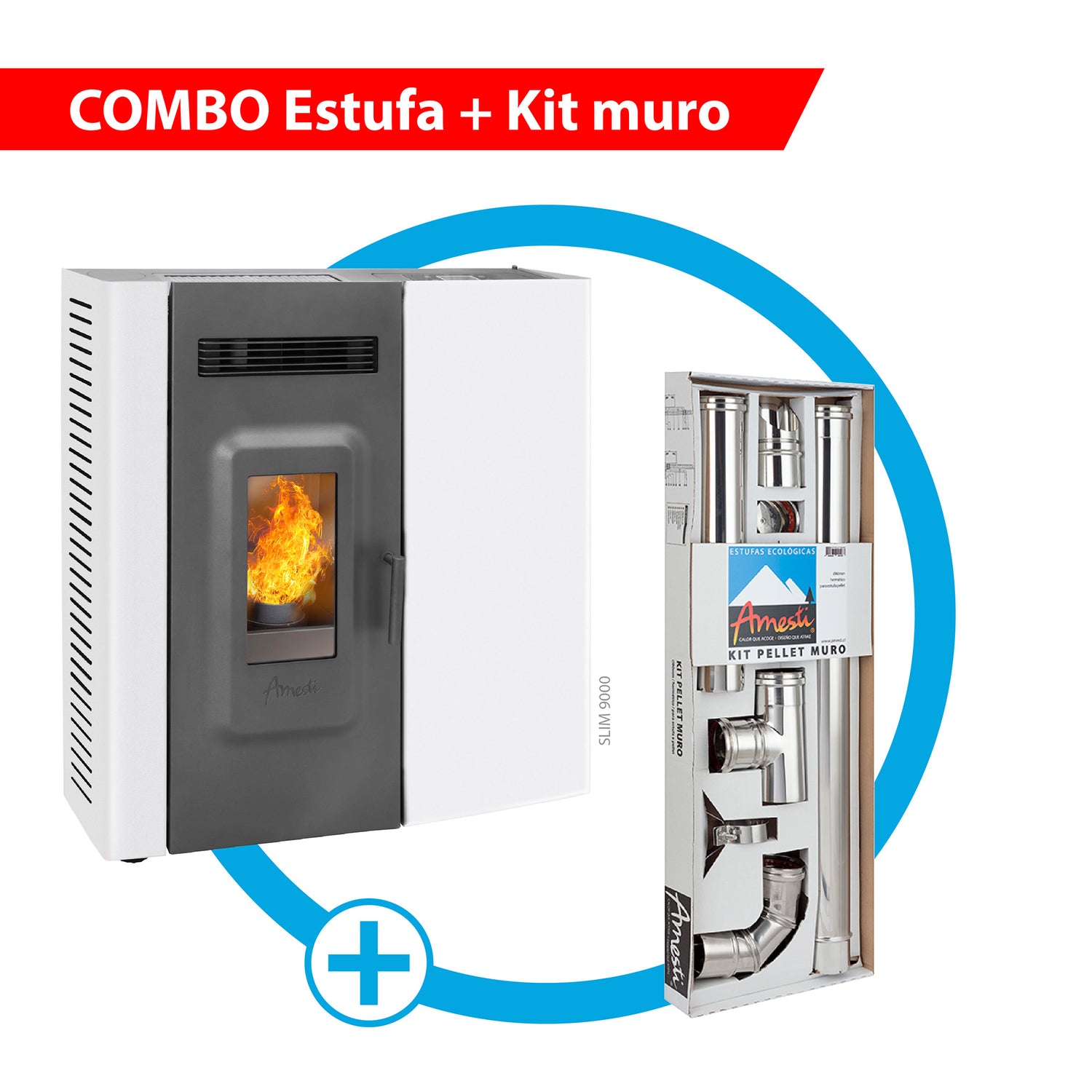 Combo Slim 9000 + Kit de instalación Muro