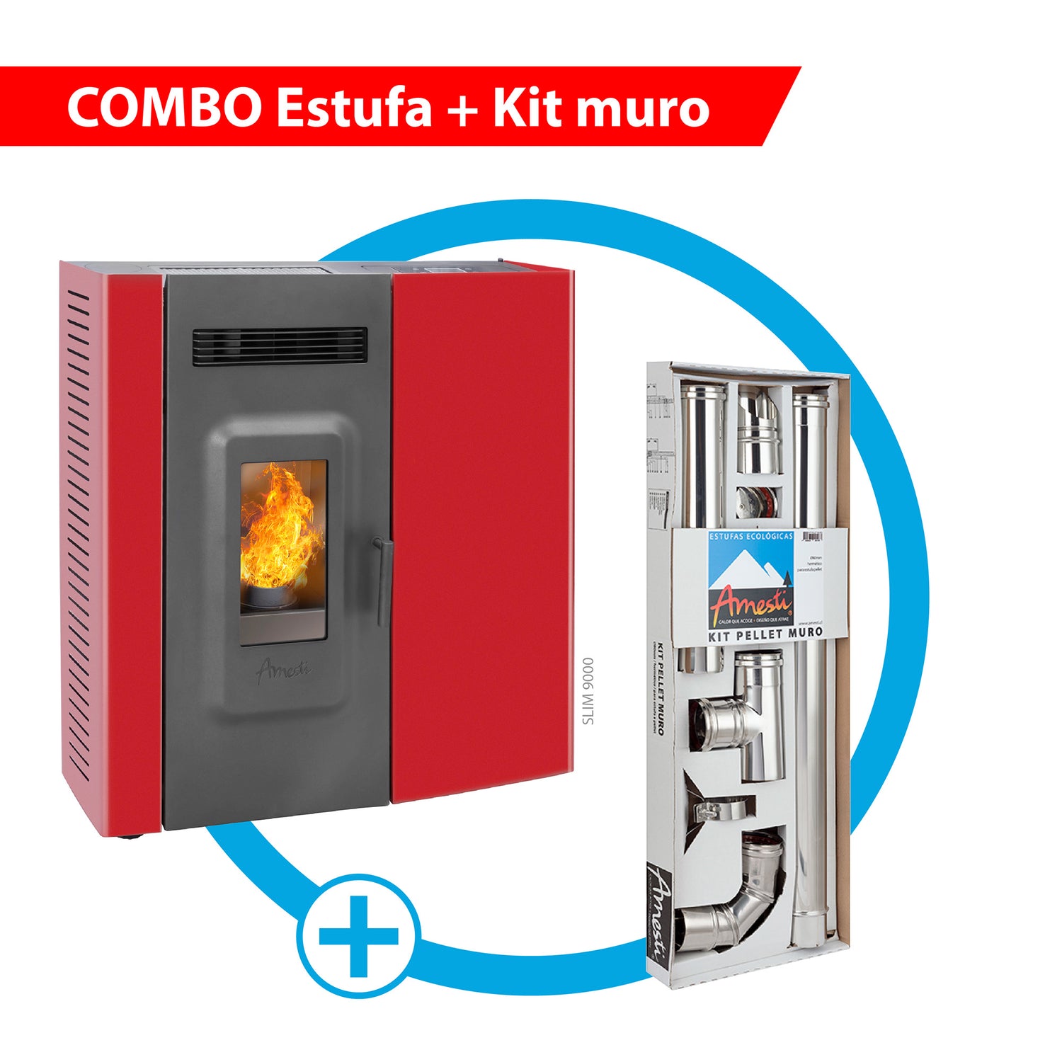 Combo Slim 9000 + Kit de instalación Muro