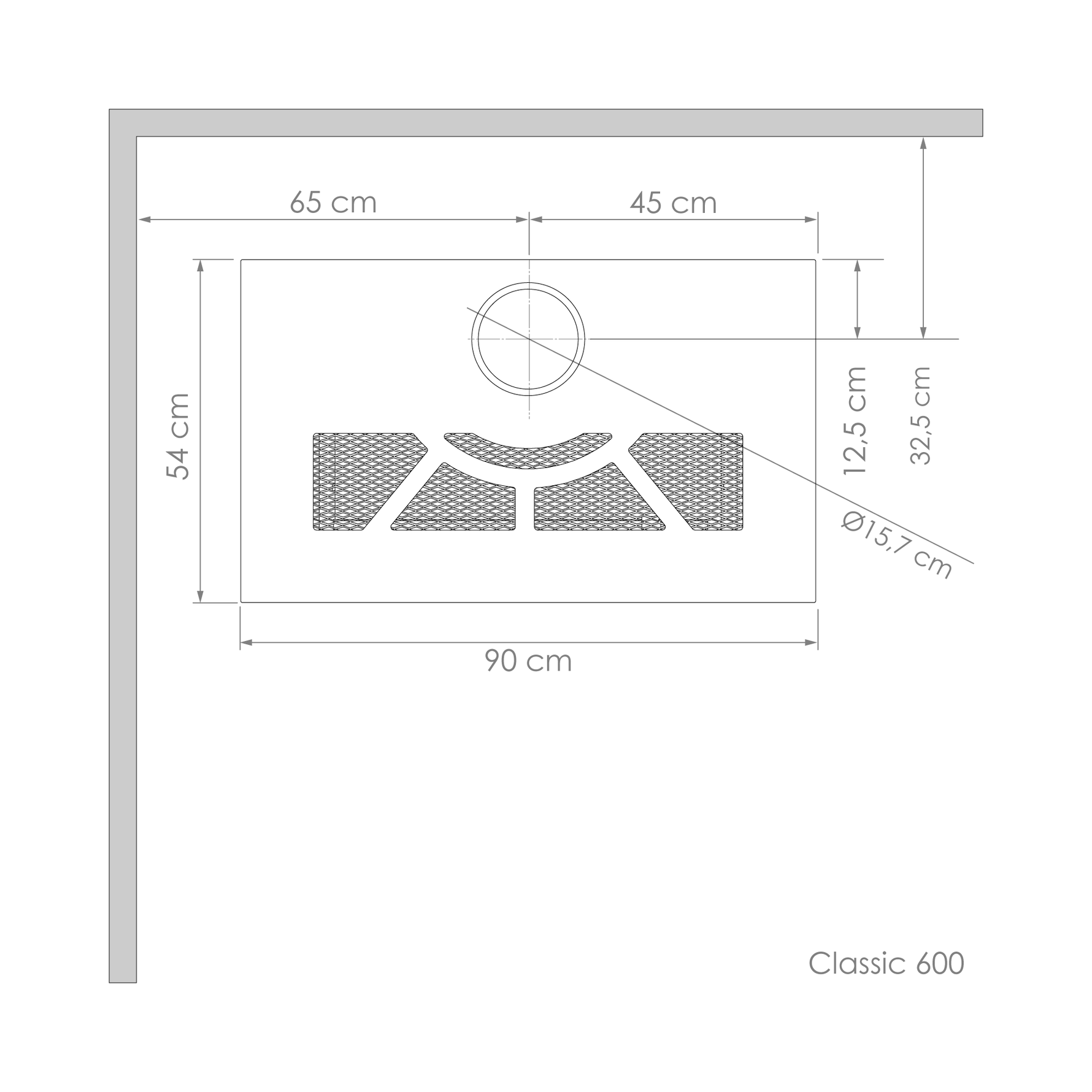 Ficha arquitectura Estufa a leña Classic 600