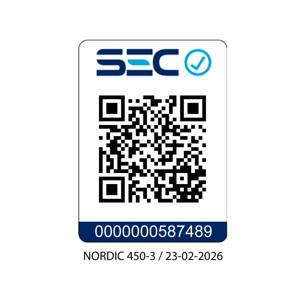 Certificación QR SEC Nordic 450-3 Amesti