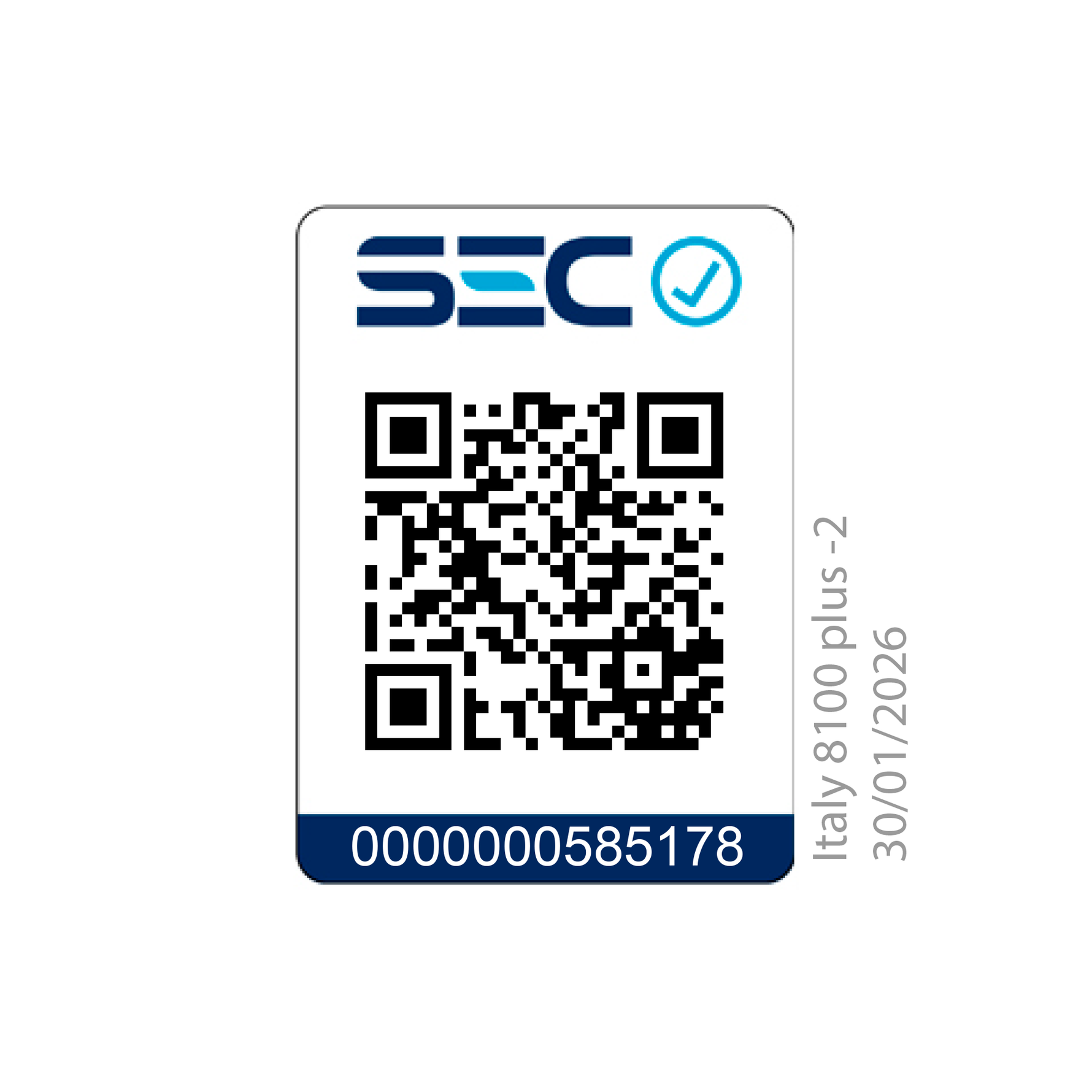 QR SEC Certificación Estufa a Pellet Italy 8100 Plus Amesti