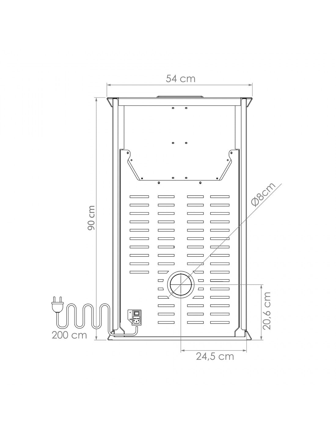 Estufa a Pellet Italy 8100 Plus Rojo Italiano Amesti