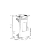 Estufa a Pellet Italy 8100 Plus Rojo Italiano Amesti